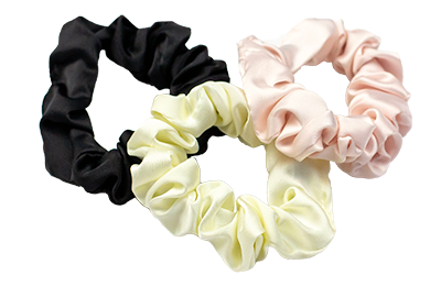 satin scrunchies for curly hair