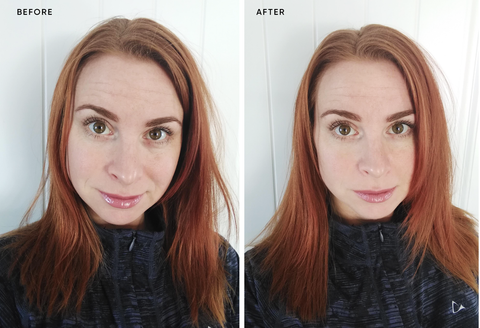 dry shampoo before and after