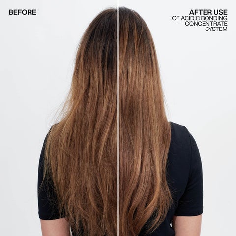 Damaged hair before and after repair