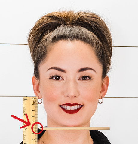 Short wispy hairstyle measurement