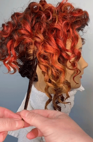 Styling Curly Hair Roll Up